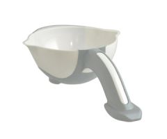 Ableware Stay Bowl by Maddak-White/Light Gray