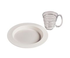 Ableware Ergo Plate and Mug Set-White