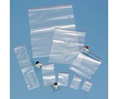 Premium Red Line Reclosable Bags, Single-Track, 3 x 4