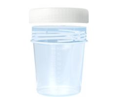 Container with screw cap, 100 ml, (xH): 57 x 76 mm, PP, transparent 7,55,62,300