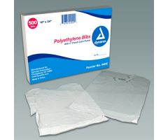 Disposable Polyethylene Bibs W/Crumb Pocket 16"x24" Bx/500