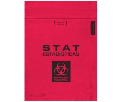 Specimen Transport Bag with Document Pouch Speci-Zip 8 X 10 Inch Polyethylene Zip Closure STAT / Biohazard Symbol NonSterile