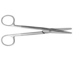 Dissecting Scissors Vital Mayo 6-3/4 Inch Length Surgical Grade Stainless Steel / Tungsten Carbide NonSterile Finger Ring Handle Straight Blunt Tip / Blunt Tip