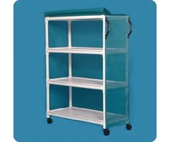 3 Shelf Linen Cart Value Line 3TW Caster 55 lbs. 3 Removable Shelves, 16 Inch Spacing 45 X 20 Inch 775447