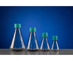 1000 mL PC Conical Erlenmeyer Flasks, with Baffles, Seal Caps, Sterile,1/pk, 6/cs
