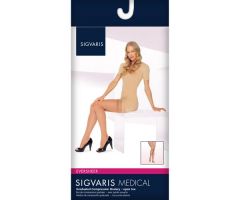 SIGVARIS 782NO Womens Eversheer Open Toe Thigh High-Small Short-Mocha