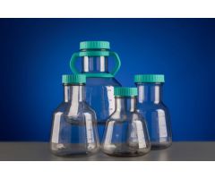 2L PC High Efficient Erlenmeyer Flasks, Flat Base, Seal Cap, Sterile, 1/pk, 4/cs