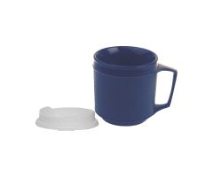 Insulated Drinking Mug FabLife 8 oz. Blue Plastic Reusable