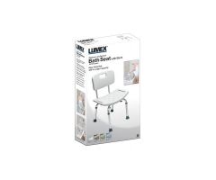 Bath Seat W/ Back Retail Lumex, Unassembled