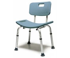 Bath Seat W/Back Steel Blue - Lumex Unassembled