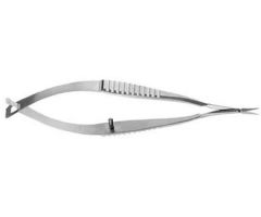 Capsulotomy Scissors V. Mueller Vannas 3-3/8 Inch Length Surgical Grade Stainless Steel NonSterile Thumb Handle with Spring Straight Sharp Tip / Sharp Tip