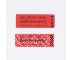 Tamper-Evident Void Message Seals, Numbered, No Residue, Red