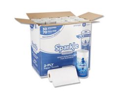 Sparkle ps Perforated Paper Towels, 2-Ply, 11x8 4/5, White,70 Sheets,30 Rolls/Ct