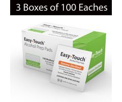 MHC 802711 EasyTouch Alcohol Prep Pads-3 Boxes of 100