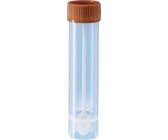 Faeces tube, with spoon, screw cap 107 x 25 mm