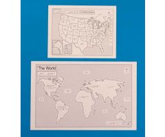 Tactile World Map - 11 X 17
