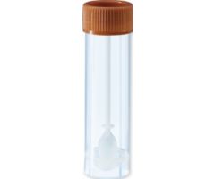 Faeces tube, with spoon, screw cap,76 x 20 mm, transparent