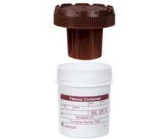 Faeces tube, with blade, screw cap, (Lx): 55 x 44 mm, white