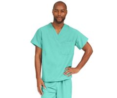 PerforMAX Unisex Reversible V-Neck Scrub Top with 2 Pockets, Jade, Size L, Angelica Color Code
