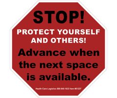 Stop Protect Yourself Floor Marker  