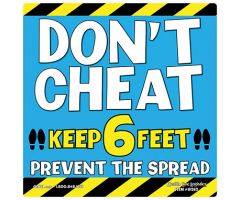 Don't Cheat Magnet, Blue, 5 x 5