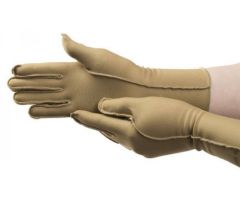 Compression Glove Isotoner  Therapeutic Full Finger Small Over-the-Wrist Hand Specific Pair Nylon / Spandex