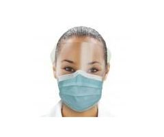 Procedure Mask with Eye Shield Isofluid  Anti-fog Strip Pleated Earloops One Size Fits Most Blue NonSterile ASTM Level 1 Adult