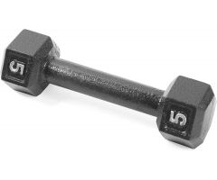CAP Barbell Cast Iron Hex Dumbbell 5 pounds-Set of 1