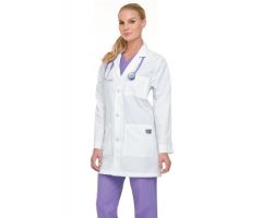 Lab Coat White Small Mid Length Reusable
