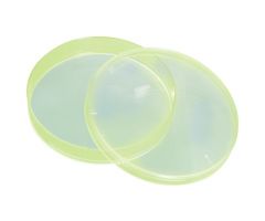 Petri dish, 92 x 16 mm, yellow, with ventilation cams
