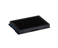 ELISA plate, 96 well, flat base, PS, black, Medium Binding