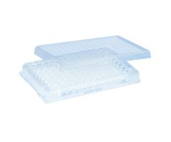 Micro test plate, 96 well, slip-on lid, base shape: conical, PS, transparent