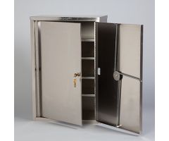 Stainless Steel Narcotic Cabinet, 2 Locks, 2 Doors8222 