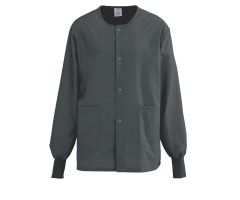 PerforMAX Unisex Snap-Front Warm-Up Jacket, Charcoal, Size XS
