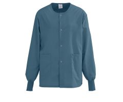 PerforMAX Unisex Snap-Front Warm-Up Jacket, Caribbean Blue, Size XS