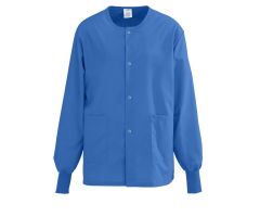PerforMAX Unisex Snap-Front Warm-Up Jacket, Royal Blue, Size S