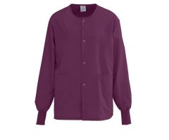 PerforMAX Unisex Snap-Front Warm-Up Jacket, Wine, Size 3XL