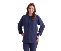 PerforMAX Unisex Snap-Front Warm-Up Jacket, Navy, Size L