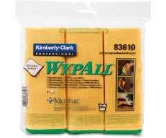 Cleaning Cloth WypAll Yellow NonSterile Microfiber 15-3/4 X 15-3/4 Inch Reusable