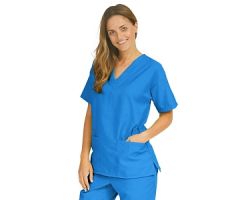 PerforMAX Women's V-Neck 2-Pocket Tunic Scrub Top, Size M, Royal Blue