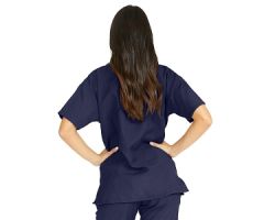 PerforMAX Women's V-Neck 2-Pocket Tunic Scrub Top, Size XXS, Navy