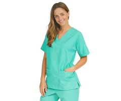PerforMAX Women's V-Neck 2-Pocket Tunic Scrub Top, Size M, Jade