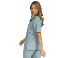 PerforMAX Women's V-Neck 2-Pocket Tunic Scrub Top, Size 2XL, Misty