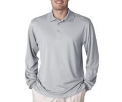 Cool and Dry Performance Sport Polo Shirt, Men's, Gray, Size S