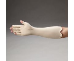 Compression Glove Rolyan  Full Finger Medium Forearm Length Left Hand Lycra  / Spandex