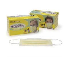 Procedure Mask Crosstex  Pleated Earloops One Size Fits Most Yellow NonSterile ASTM Level 2 Adult