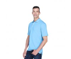 100% Polyester Cool and Dry Stain-Release Performance Polo Shirt, Men's, Blue, Size 2XL