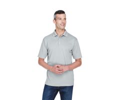100% Polyester Cool and Dry Stain-Release Performance Polo Shirt, Men's, Gray, Size 2XL