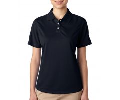 Women's Cool and Dry Stain-Release Performance Polo Shirt, Black, Size 2XL