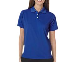 100% Polyester Cool and Dry Stain-Release Performance Polo Shirt, Women's, Cobalt, Size L